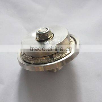 B shaped(half bullnose)Vacuum brazed diamond profile grinding wheels with Iron cover