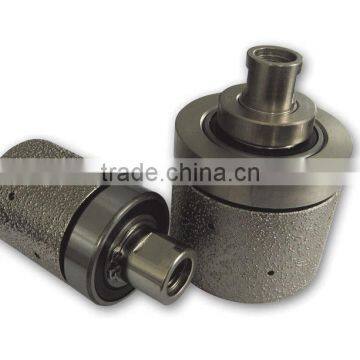 Vacuum brazed diamond profile wheel/finger router bits for stones