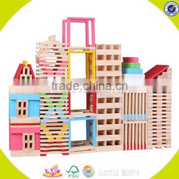 Wholesale Hot Sale 150 Pcs Wooden Building Bricks Game Toy Brain Training Wooden Toddler Building Bricks Game Toy W13D153 photo-4