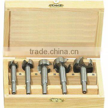 5pcs forstner bits for woodwork wood cutting router bits of wood box packing