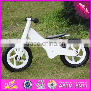 2016 New Design White Funny Children Wooden Balance Bike Without Pedals W16C154 photo-2