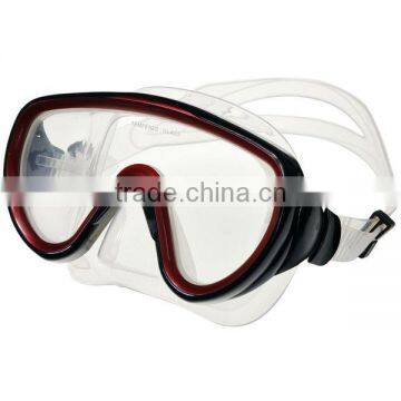 Big Frame Diving Equipment Silicone Diving Mask With Tempered Lens photo-2
