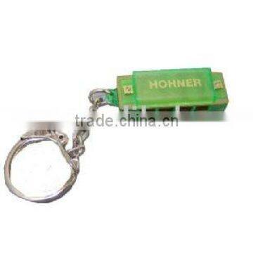 Mini plastic Harmonica with Key ring/harmonica keychain/mini melodica keyring