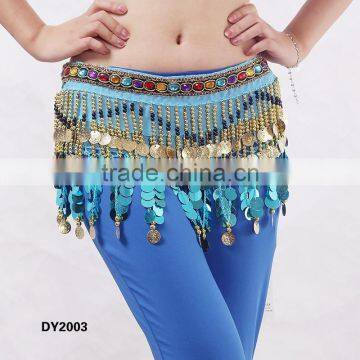 Exotic belly dance sequin hip scarf belly dancing paillettes hip scarf