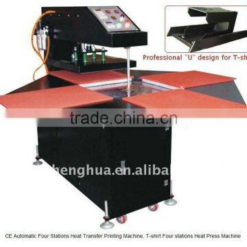 Semi-automatic Four Stations Heat Press Machine (CY-B)