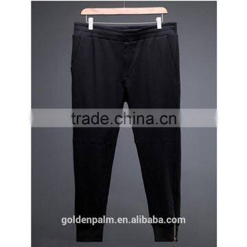 100%cotton custom high quality mens stylish side zipper jogger sweatpants sports pants