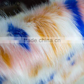 Pretty Nice Looking Colorful Knitted Faux Fur Fabric photo-2