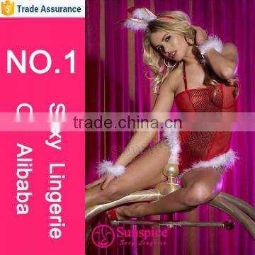 2015 Sunspice lingerie Wholesale Latest design Velvet adult Christmas