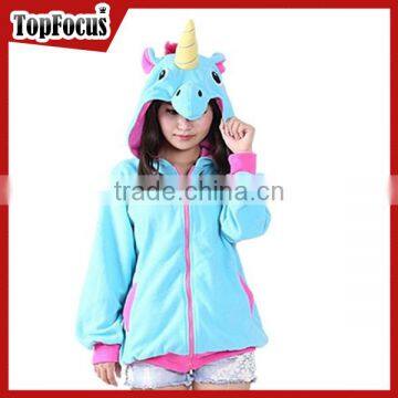 Custom fleece polyester hip hop unisex anime unicorn oversized hoodie manufacturers