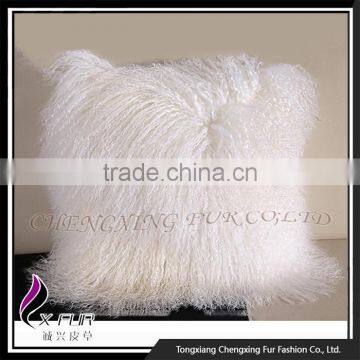 CX-D-04G Elegant Mongolian Lamb Fur Pillow Cover Cases photo-6