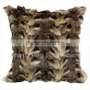 CX-D-12 Best Selling Popular Decor Genuine Fox Fur Sofa Cushion Cover