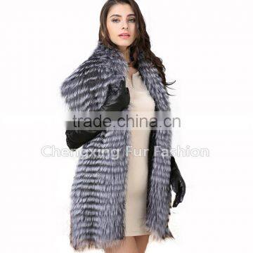 CX-B-79D New Design Fashion Raccoon Fur Warm Women Warm Fur Scarf/Fur Shawl photo-3