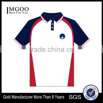 2016 MGOO Cheap Price 100% Polyester Pritned Shirt Customized Dri Fit Shirt No Brand Polo Shirt Wholesale