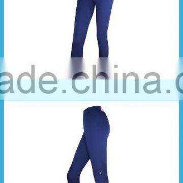 Unique Hot Girl Yoga Pants /Navy Blue Girls Sport Leggings/Sexy Girl Wearing Yoga Pants photo-5