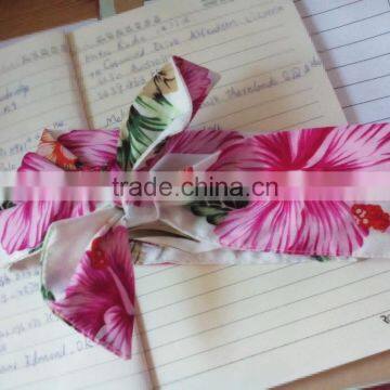 Hottest Floral Print Headband 100% Cotton Baby Headband Girl Flower Head Wrap photo-2