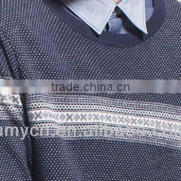 2014 Hot Sale Jacquard Ribbed Wool Blended Men's Pullover Sweater photo-4