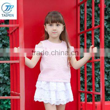 2017 Summer Stylish Girls Off-shoulder t Shirt Wholesale Children's Boutique Clothing photo-2