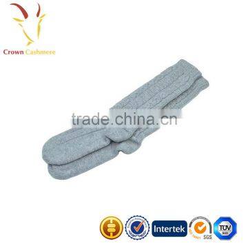 100% Cashmere Socks Cable Knit Knee Socks photo-5