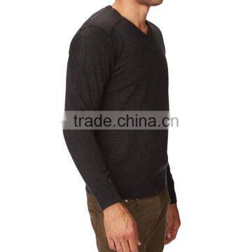 Autumn Cotton V-neck Pullover Men Sweater Hand Made Designs photo-3