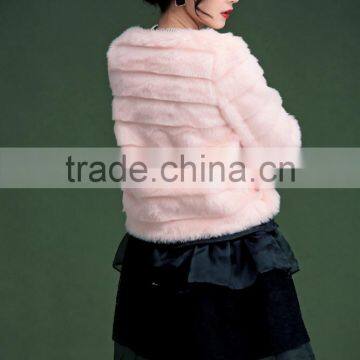Ladies Keep Warm Winter and Autumn Short Thicken Woman Rabbit Fur Coat Lady Faux Fur Pure Collar Jackets photo-4