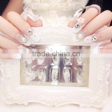 Self-adhesive Nails Glitter Tips With Glue Rhinestone Nails photo-2