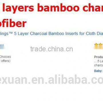 2017 4 Layers or 5 Layers Reusable Bamboo Charcoal Diaper Insert photo-6