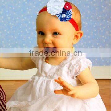 Manufacture Pearl July Fourth Headband Wholesale, Baby Headbands Ruffled