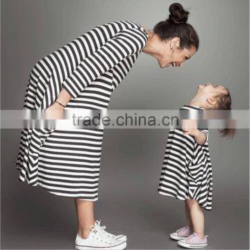 Mother and Daughter Casual Boho Stripe Maxi Dress mommy me apparel