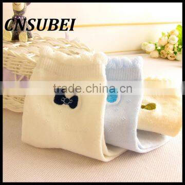 Ribbon Embroidery Girl Cotton Children Sock photo-2