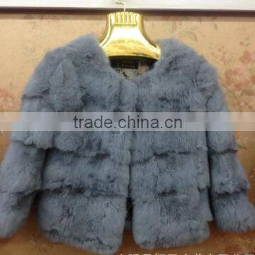 Short Paragraph Round Neck Seven Sleeves Fur Coat Autumn and Winter Women Fashion Warm Wholesale Custom photo-2
