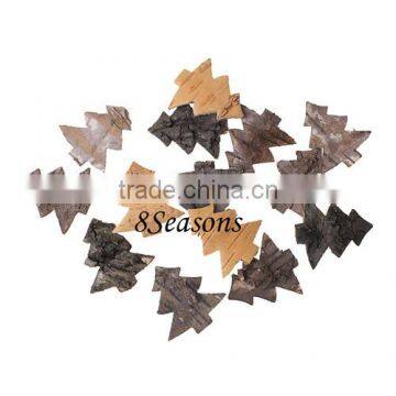 Natural Christmas Tree Birch Bark Ornaments Embellishments Findings photo-2
