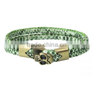 Hook Clasps Bracelet End Bar With Slider For Leather Bracelet Skull Halloween Antique Bronze 19mm X13mm 13mm X13mm photo-3