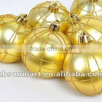 Golden hanging ball