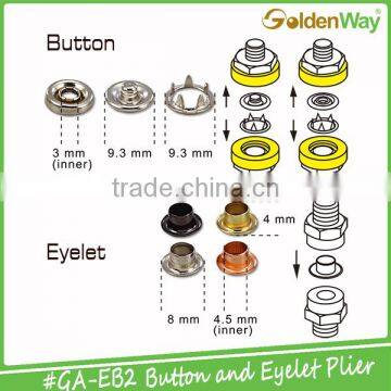 2 in 1 High Quality 65% Energy Saving Shoes Eyelet & Button Punch Plier Tool photo-4