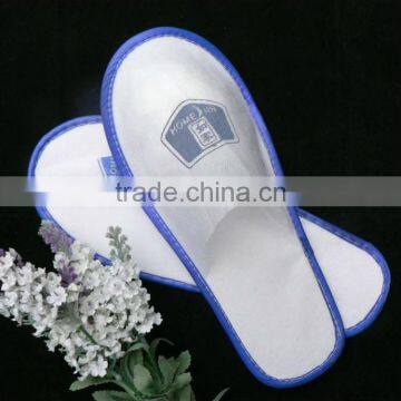 Hot Selling Cheap Disposable White Hotel Slipper With Printed Logo
