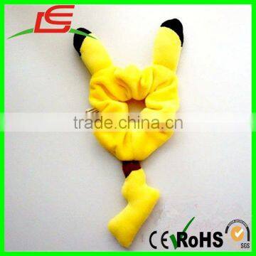 Anime Hair Band Pokemon Pikachu Plush Elastic Hair Ties Ring Ponytail photo-2