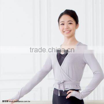 Women cotton ballet wrap tops