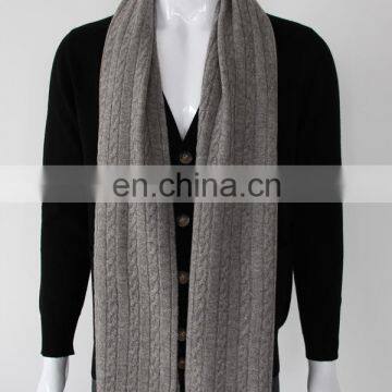 Professional manufacturer of pure cashmere cable knit scarf