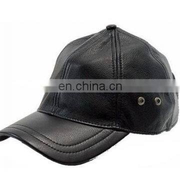 Black Brown Wine-red Unique Custom Leather Hat Baseball Hat photo-6