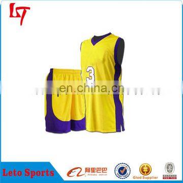 100%polyester Soft Cheap Mesh Basketball Jerseys/ Latest Popular Sublimation Basketball Uniform photo-3