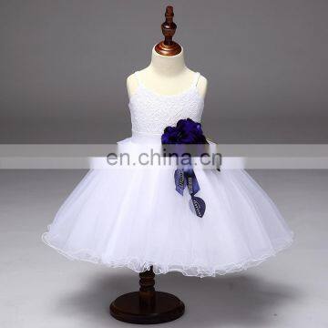 White Flower Baby Girl Dress Slip Petal Lace Puffy Frock Baptism Dress Princess Costume