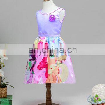 2016 Frozen Elsa Girl Party Dress , The New Children Dress Roses Frozen Elsa ANNA Dress Cartoon Pony BOLI Pony 27311 photo-3