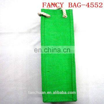 Hot Green Bottle Jute Bag for wine