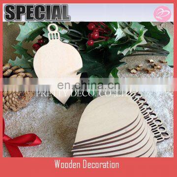 Wooden Christmas Holly Leaf Christmas Ornament Wooden Shapes, Gift Tags, Craft Blanks Shapes Hanging Decorations