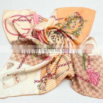 100% Pure printing silk scarf