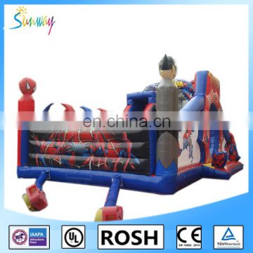 digital printing inflatable spider-man play ground inflatable playland play stasion for sale