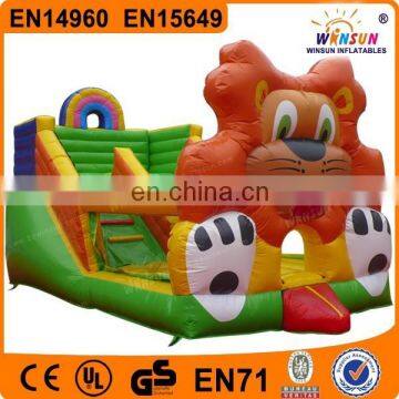 China standard quality inflatable lion inflatable slide on sale