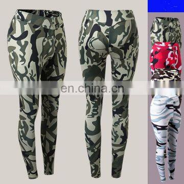 Running camouflage Women's trousers training sports quick-drying stretch slim leggings