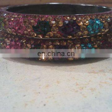 Lakh/lac Crystal bangles