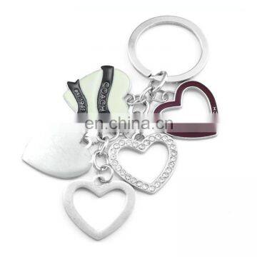 Lovely custom shaped metal keychain for Lovers